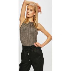 Morgan - Top. Zielone topy damskie Morgan, s, bez wzorów, z dzianiny, bez kołnierzyka, bez ramiączek. W wyprzedaży za 119.90 zł.