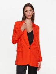 TWINSET Marynarka 231TT2144 Pomarańczowy Regular Fit. Brązowe marynarki i żakiety damskie Twinset, bez wzorów, z wiskozy, bez kołnierzyka, bez ramiączek. Za 1,189.00 zł.