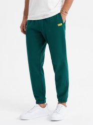 Klasyczne dresowe spodnie unisex ze ściągaczami ciemnozielone V17 OU-PSBC-0100 XS/S. Zielone spodnie sportowe męskie Ombre, m, bez wzorów, z dresówki. Za 302.57 zł.