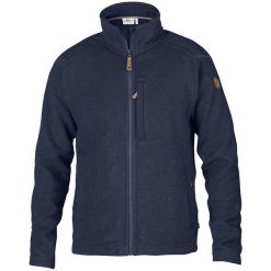 Sweter męski Fjallraven Buck. Niebieskie swetry męskie Fjällräven, m, bez wzorów, z materiału, bez kołnierzyka, bez ramiączek. Za 829.00 zł.