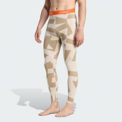 Legginsy bazowe Multi Synthetic Base Layer. Brązowe legginsy damskie Adidas, bez wzorów. Za 219.00 zł.