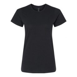 Damska Koszulka Softstyle O Średniej Grubości. Czarne bluzki damskie GILDAN, xl, bez wzorów, sportowe, bez kołnierzyka, bez ramiączek. Za 33.99 zł.