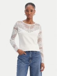 Morgan Bluzka 261-TCLARA Biały Regular Fit. Białe bluzki damskie Morgan, l, bez wzorów, z wiskozy, bez kołnierzyka, bez ramiączek. Za 199.99 zł.