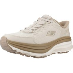 Buty SKECHERS SLIP-INS ZIRRUS Beżowy. Brązowe obuwie trekkingowe damskie Skechers, z syntetyku, bez zapięcia. Za 425.18 zł.