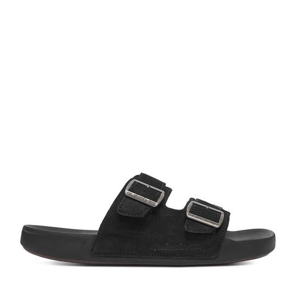Klapki Quiksilver. Czarne klapki męskie Quiksilver, bez wzorów, bez zapięcia. Za 159.99 zł.