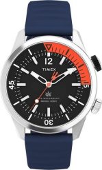 Zegarek Timex Zegarek męski Timex TW2V73500 niebieski. Niebieskie zegarki męskie Timex, bez wzorów. Za 679.00 zł.