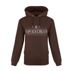 Bluza z motywem jeździeckim JD ATTACK Cindy. Brązowe bluzy damskie JD ATTACK, l, z aplikacjami, z bawełny, eleganckie, bez ramiączek, bez kaptura. Za 229.00 zł.