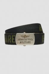 AERONAUTICA MILITARE Zielony męski pasek Herringbone Ribbon Bel. Zielone paski męskie Aeronautica Militare. W wyprzedaży za 279.99 zł.