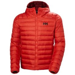 Kurtka z kapturem Helly Hansen Verglas Down 2.0. Czerwone kurtki męskie Helly Hansen, bez wzorów, z puchu, sportowe, z kapturem. Za 1,176.95 zł.