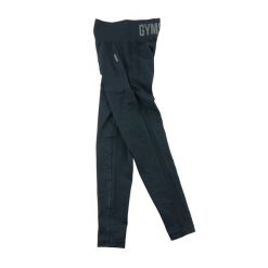 Second life - Legginsy damskie Flex High Gymshark czarne - Jak nowy. Czarne legginsy damskie GYMSHARK, bez wzorów, z materiału. Za 106.46 zł.