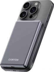CANYON power bank OnPower 505 slim Magsafe 5000 mAh PD20W Dark Grey. Szare powerbanki Canyon. Za 93.55 zł.