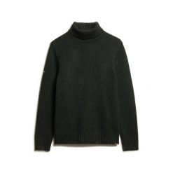 Sweter z golfem Superdry. Czarne swetry męskie Superdry, xl, bez wzorów, z materiału, eleganckie, bez kołnierzyka, bez ramiączek. Za 432.45 zł.