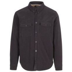 Trespass Dattin - Koszula męska Ciemnoszara. Szare koszule męskie Trespass, m, bez wzorów, ze sztruksu, sportowe, bez kołnierzyka, bez ramiączek. Za 361.99 zł.