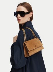 Tory Burch Torebka Kira Turnlock Suede Mini Bag 178150 Brązowy. Brązowe listonoszki damskie Tory Burch, bez wzorów, ze skóry, bez dodatków. Za 1,919.00 zł.