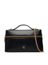 Calvin Klein Torebka Ck Beauty Case On Chain LV04F1134G Czarny. Czarne torebki do ręki damskie Calvin Klein, bez wzorów, ze skóry, bez dodatków. Za 369.99 zł.