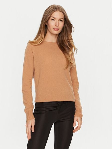 ViCOLO Sweter 22044S Brązowy Regular Fit. Brązowe swetry nierozpinane damskie ViCOLO, l, bez wzorów, z kaszmiru, bez kołnierzyka, bez ramiączek. Za 239.99 zł.