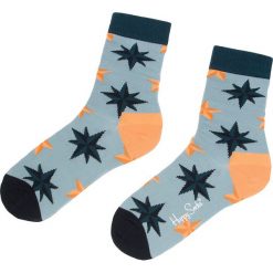 Skarpety Wysokie Unisex HAPPY SOCKS - NST01-6000 Niebieski. Niebieskie skarpetki damskie Happy Socks, bez wzorów, z bawełny. Za 34.90 zł.