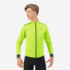Kurtka z dresu Rogelli Core. Żółte kurtki męskie Rogelli, xl, bez wzorów, z dresówki, sportowe, bez kaptura. Za 305.00 zł.