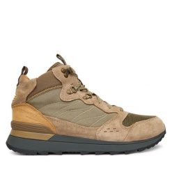 Trekkingi Merrell. Brązowe botki męskie Merrell, bez wzorów, sportowe, bez obcasa, bez zapięcia. Za 599.99 zł.