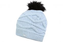 Czapka zimowa damska Dare2b Remind II z pomponem. Niebieskie czapki damskie Dare 2B, na zimę, bez wzorów, z materiału. Za 28.49 zł.