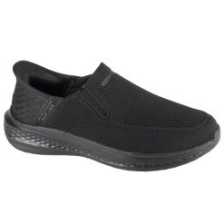 Buty sportowe Sneakersy męskie, Slip-Ins: Slade - Deacon. Czarne buty sportowe męskie Skechers, bez wzorów, bez zapięcia, trekkingowe. Za 339.99 zł.