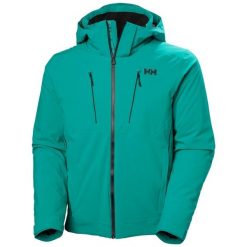 Kurtka narciarska Helly Hansen Alpha 4.0. Zielone kurtki sportowe męskie Helly Hansen, na zimę, m, bez wzorów, bez kaptura, narciarskie. Za 1,999.00 zł.
