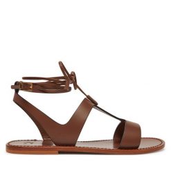 Sandały Weekend Max Mara. Brązowe sandały damskie Weekend Max Mara, bez wzorów, bez obcasa, na płaskiej podeszwie, bez zapięcia. Za 769.99 zł.