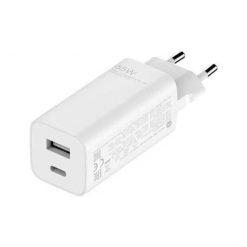 Ładowarka sieciowa Xiaomi 65W GaN Charger (Type-A + Type-C). Białe powerbanki Xiaomi. Za 143.55 zł.