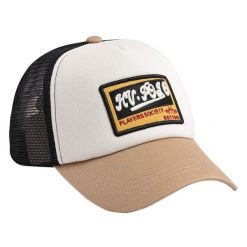 Czapka z daszkiem HV Polo Carol. Brązowe czapki damskie HV POLO, bez wzorów. Za 158.00 zł.