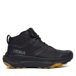 Trekkingi Hoka. Czarne buty zimowe męskie HOKA, bez wzorów, bez obcasa, bez zapięcia. Za 849.99 zł.