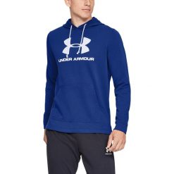 Under Armour Terry Bluza Niebieski. Niebieskie bluzy męskie Under Armour, l, bez wzorów, z materiału, bez ramiączek, bez kaptura. Za 274.95 zł.