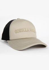 Czapka z daszkiem Gorilla Wear Sharon Ponytail. Brązowe czapki damskie GORILLA WEAR, bez wzorów, z bawełny. Za 124.85 zł.