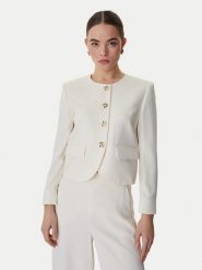 Marella Marynarka Falesia 2613041063 Écru Regular Fit. Marynarki i żakiety damskie Marella, bez wzorów, z syntetyku, bez kołnierzyka, bez ramiączek. Za 1,309.00 zł.