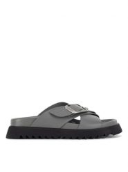 G-Star Raw Klapki DEBRA-25SS469 Szary. Szare klapki damskie G-Star, bez wzorów, ze skóry, retro, bez obcasa, bez zapięcia. Za 239.99 zł.