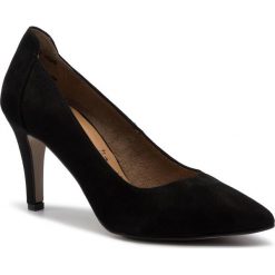 Szpilki TAMARIS - 1-22445-23 Black Suede 004. Czarne szpilki damskie Tamaris, bez wzorów, z materiału, bez obcasa, na obcasie, bez zapięcia. Za 229.00 zł.