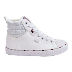 Damskie Wysokie Trampki Cross Jeans KK2R4060C Białe. Białe trampki i tenisówki damskie bez wzorów, z jeansu, bez zapięcia. Za 240.34 zł.