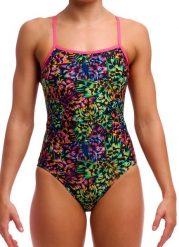 Strój do pływania menstruacyjny FUNKITA Flying Fiesta Swim Secure Single Strap. Brązowe stroje kąpielowe damskie Funkita, s, bez wzorów, z elastanu. Za 289.00 zł.
