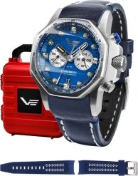 Zegarek Vostok Europe Zegarek męski Vostok Europe VK64-640A700 niebieski. Niebieskie zegarki męskie Vostok Europe, bez wzorów. Za 4,040.00 zł.