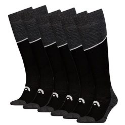 Skarpety narciarskie dla dorosłych HEAD Kneehigh 6 par. Czarne skarpetki damskie Head, bez wzorów, z elastanu. Za 303.99 zł.
