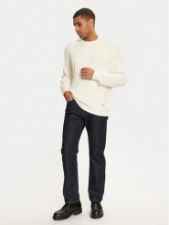 Pepe Jeans Sweter Camdem PM702455 Biały Regular Fit. Białe swetry męskie Pepe Jeans, m, bez wzorów, z bawełny, bez kołnierzyka, bez ramiączek. Za 239.99 zł.
