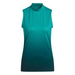 Damski top z wysokim dekoltem adidas Ultimate365. Zielone topy damskie Adidas, bez wzorów, bez kołnierzyka, bez ramiączek. Za 280.00 zł.
