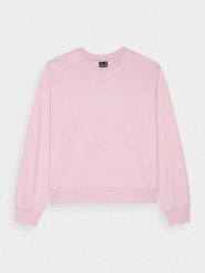 4F Bluza dresowa nierozpinana bez kaptura damska - różowa L. Czerwone bluzy damskie 4F, l, bez wzorów, z bawełny, sportowe, bez ramiączek, bez kaptura. Za 129.99 zł.