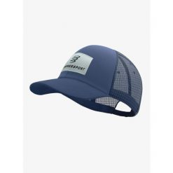 Czapka z daszkiem Compressport Trucker 6P Cap - indigo. Niebieskie czapki damskie Compressport, bez wzorów, sportowe. Za 140.99 zł.