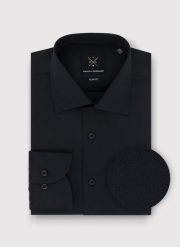 PAKO LORENTE – Bawełniana czarna koszula męska. Czarne koszule męskie Pako Lorente, m, bez wzorów, z bawełny, casualowe, bez kołnierzyka, bez ramiączek. Za 279.99 zł.