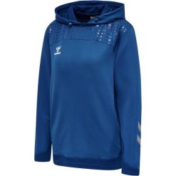 Damska bluza z kapturem Hummel hmlLEAD poly. Niebieskie bluzy damskie Hummel, xl, bez wzorów, sportowe, bez ramiączek, z kapturem. Za 217.00 zł.