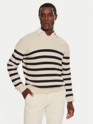 Tommy Hilfiger Sweter MW0MW36525 Beżowy Regular Fit. Brązowe swetry męskie Tommy Hilfiger, l, bez wzorów, z bawełny, bez kołnierzyka, bez ramiączek. Za 449.99 zł.