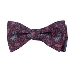 Mucha Do Samodzielnego Wiązania - His Story - Paisley, Bordowa. Czerwone krawaty i muchy His Story, z aplikacjami, z mikrofibry, eleganckie. Za 79.00 zł.