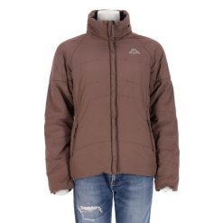 Second life - Brązowy płaszcz puchowy dla kobiet - Stan bardzo dobry. Brązowe płaszcze damskie Kappa, bez wzorów, z puchu, bez kołnierzyka, bez kaptura. Za 170.36 zł.