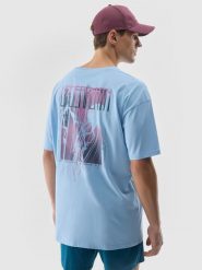 4F T-shirt z nadrukiem męski - niebieski 3XL. Niebieskie t-shirty męskie 4F, m, z aplikacjami, z bawełny, bez kołnierzyka, bez ramiączek. Za 69.99 zł.