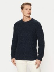 Tom Tailor Sweter 1044537 Granatowy Regular Fit. Niebieskie swetry męskie Tom Tailor, l, bez wzorów, z bawełny, bez kołnierzyka, bez ramiączek. Za 179.99 zł.